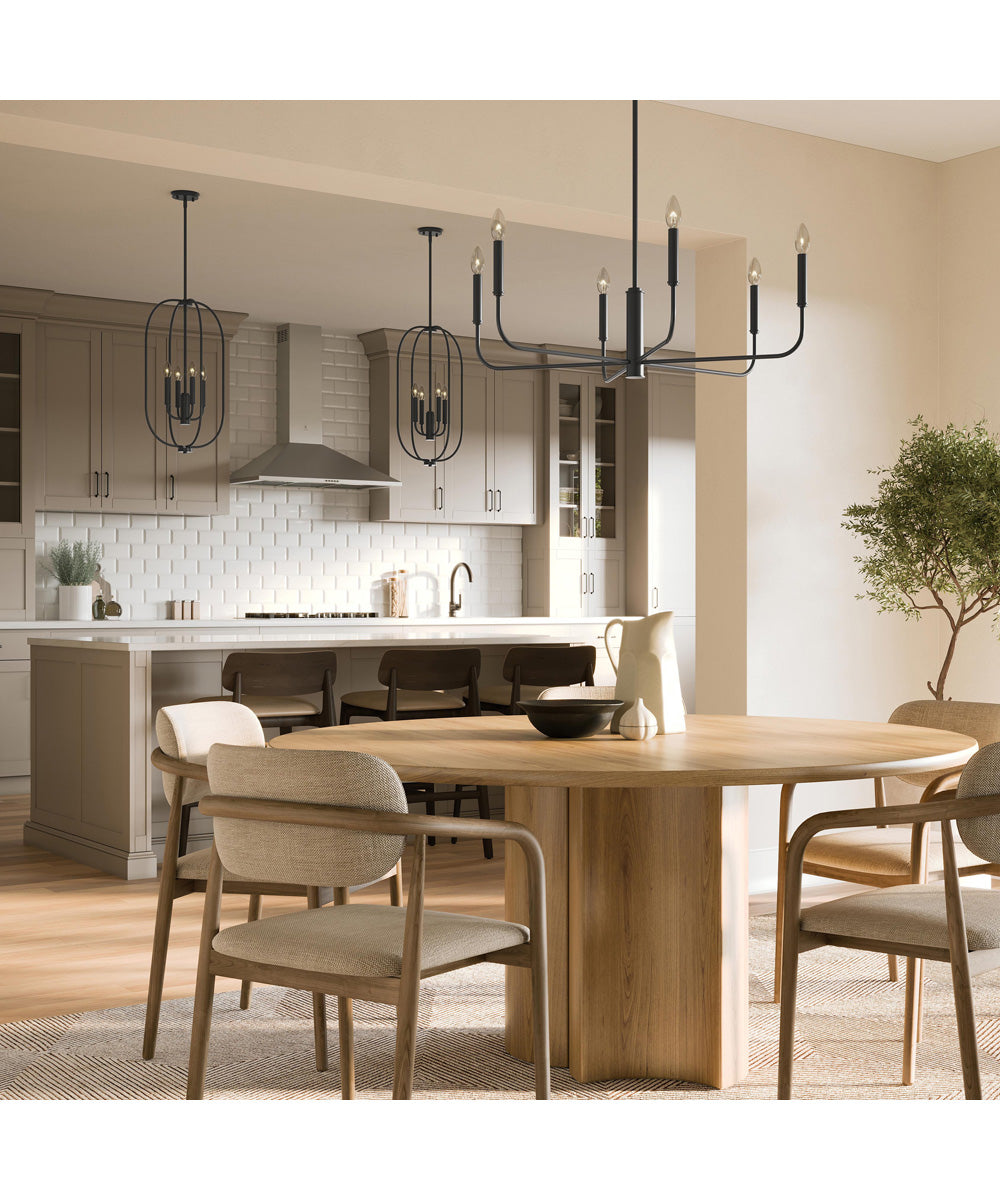 Reines 6-Light Large Chandelier Matte Black