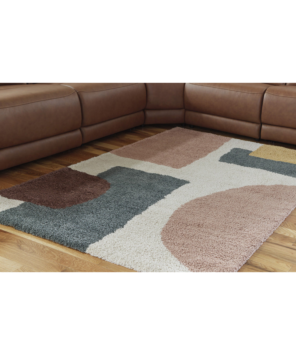 Flynnwick Medium Rug Cream/Pink/Gray