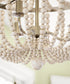 Dumas 16"W 3-Light Brushed Steel Finish Weathered White Wood Bead Chandelier by KenroyHome