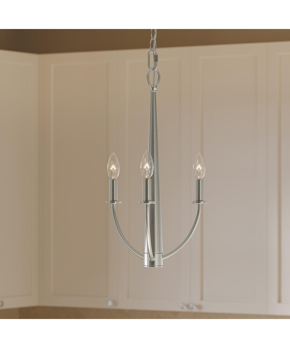 Jheni 3-Light Chandelier Brushed Nickel