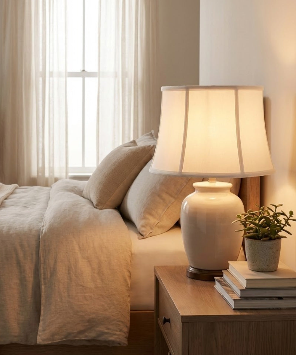 13x16x11 Ivory Shadow Soft Back Modified Bell Lampshade