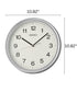 OPEN BOX Wall Clock Oita Metallic Silver Glass Cover