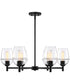 Summer Jazz 6 Light Chandelier Matte Black