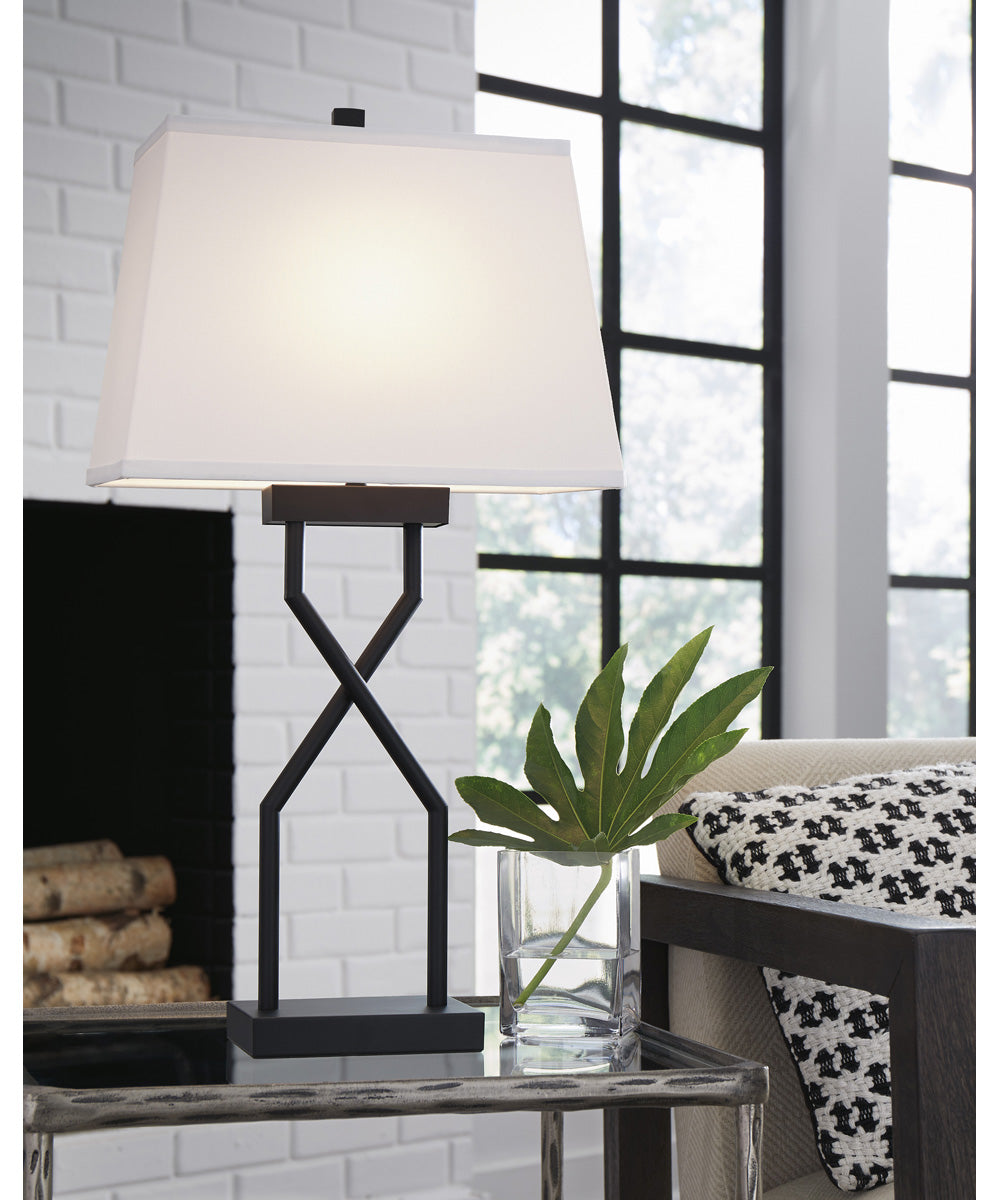 Brookthrone Metal Table Lamp Set of 2 Black