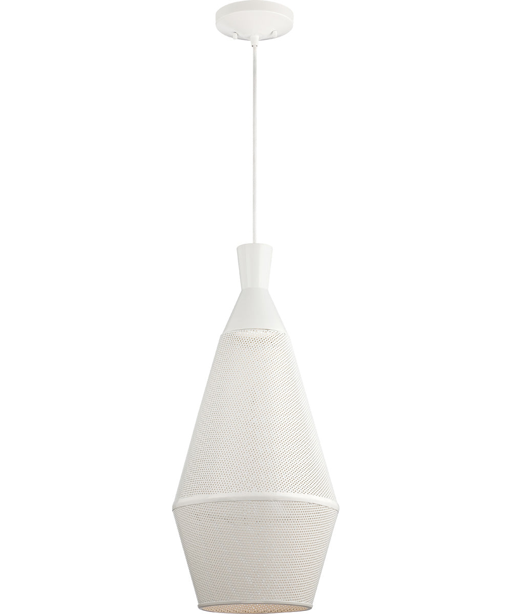 11"W Marx 1-Light Pendant Glacier White