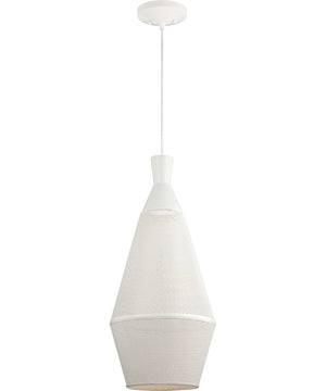 11"W Marx 1-Light Pendant Glacier White