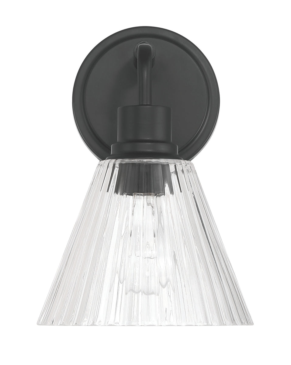 Pleated 1-Light Lighting Flat Black