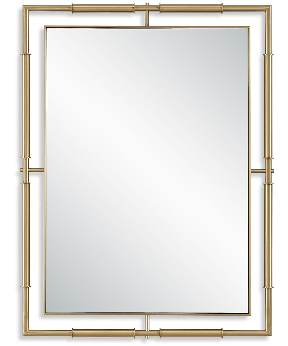 It's All Connected Rectangle Brass Mirror