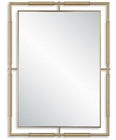It's All Connected Rectangle Brass Mirror