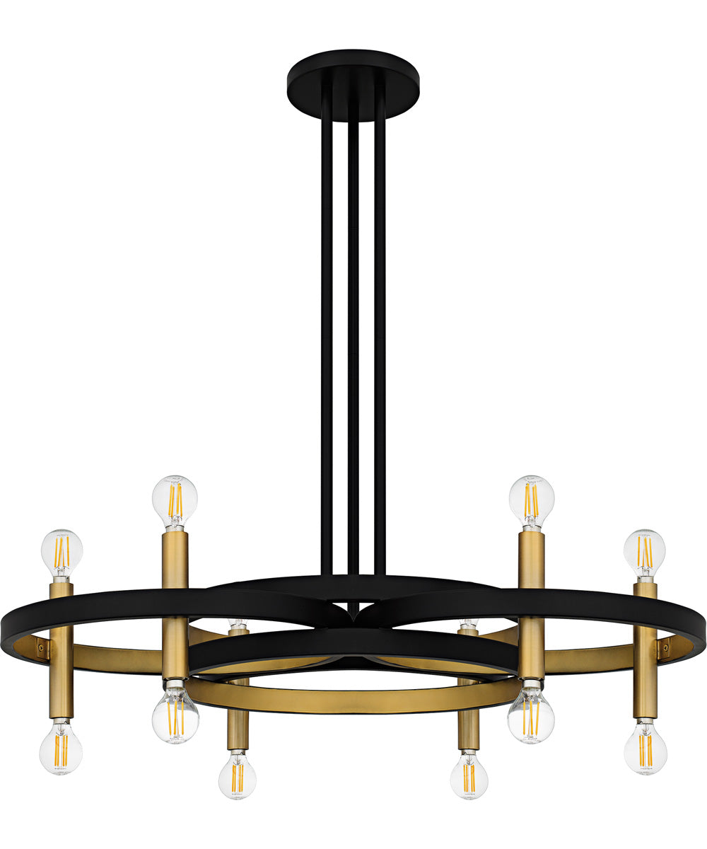 Winsland 12-light Chandelier Matte Black
