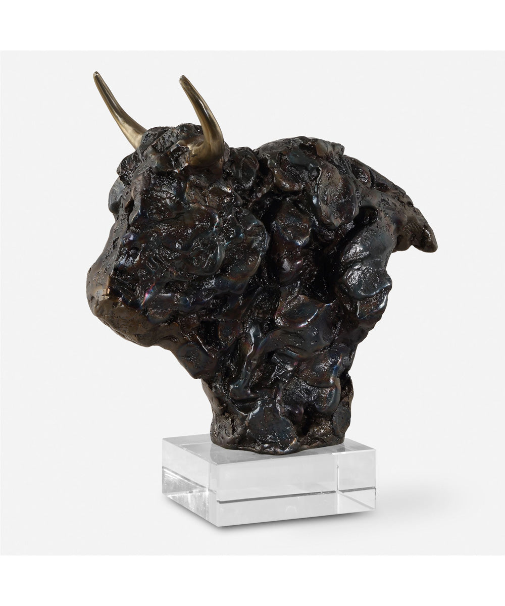 Bison Bust Bronze Sculpture