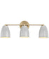 Biba 3 Light Vanity Brushed Gold