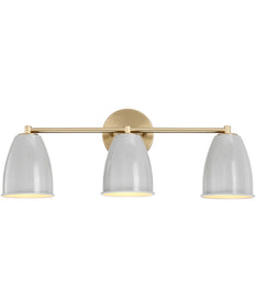 Biba 3 Light Vanity Brushed Gold