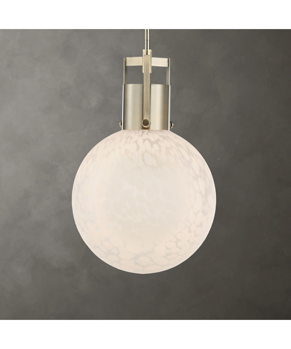 Huch 1 Light White Glass Pendant