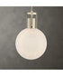 Huch 1 Light White Glass Pendant