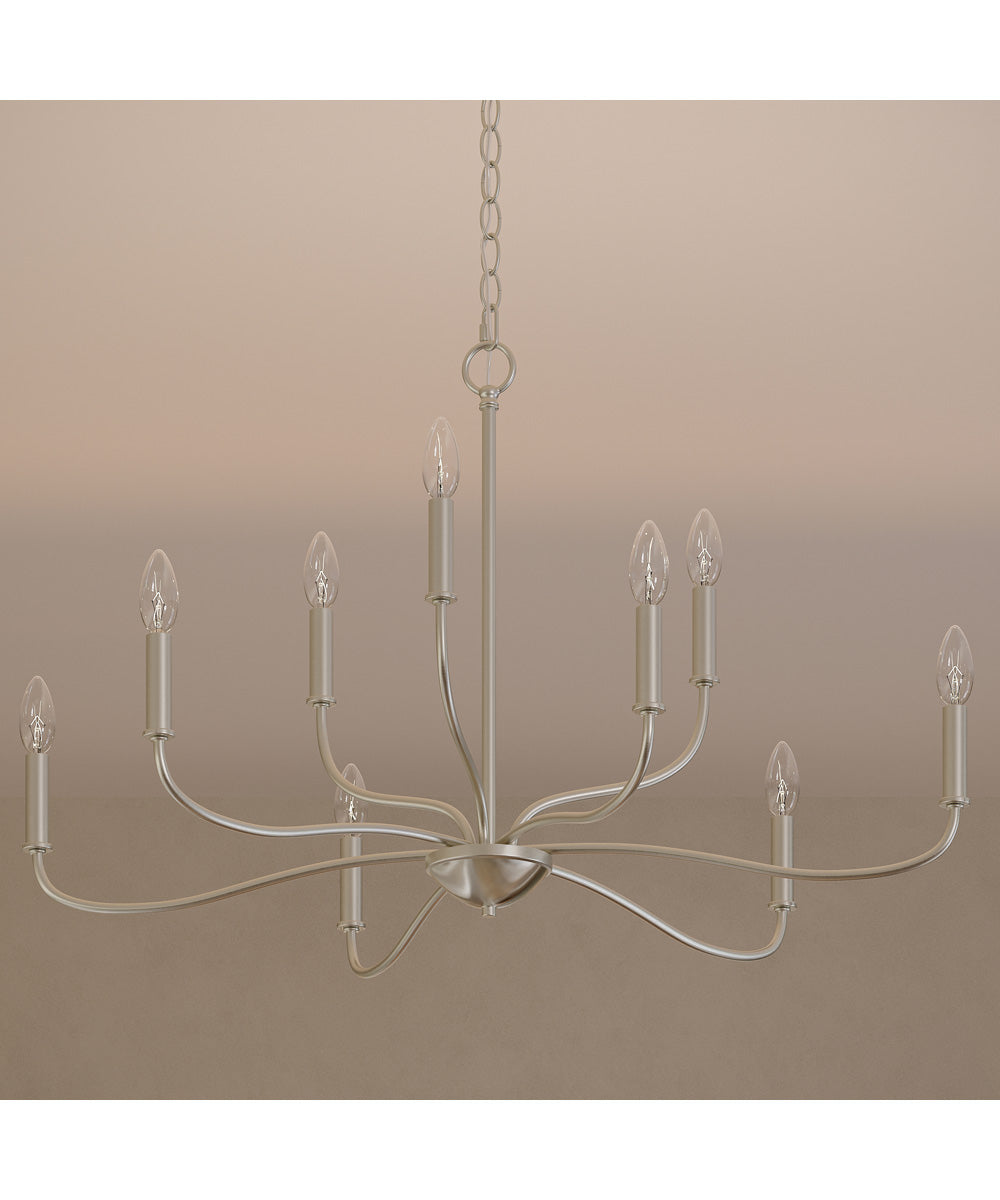 Ilia 9-Light Two-Tier Chandelier Brushed Nickel
