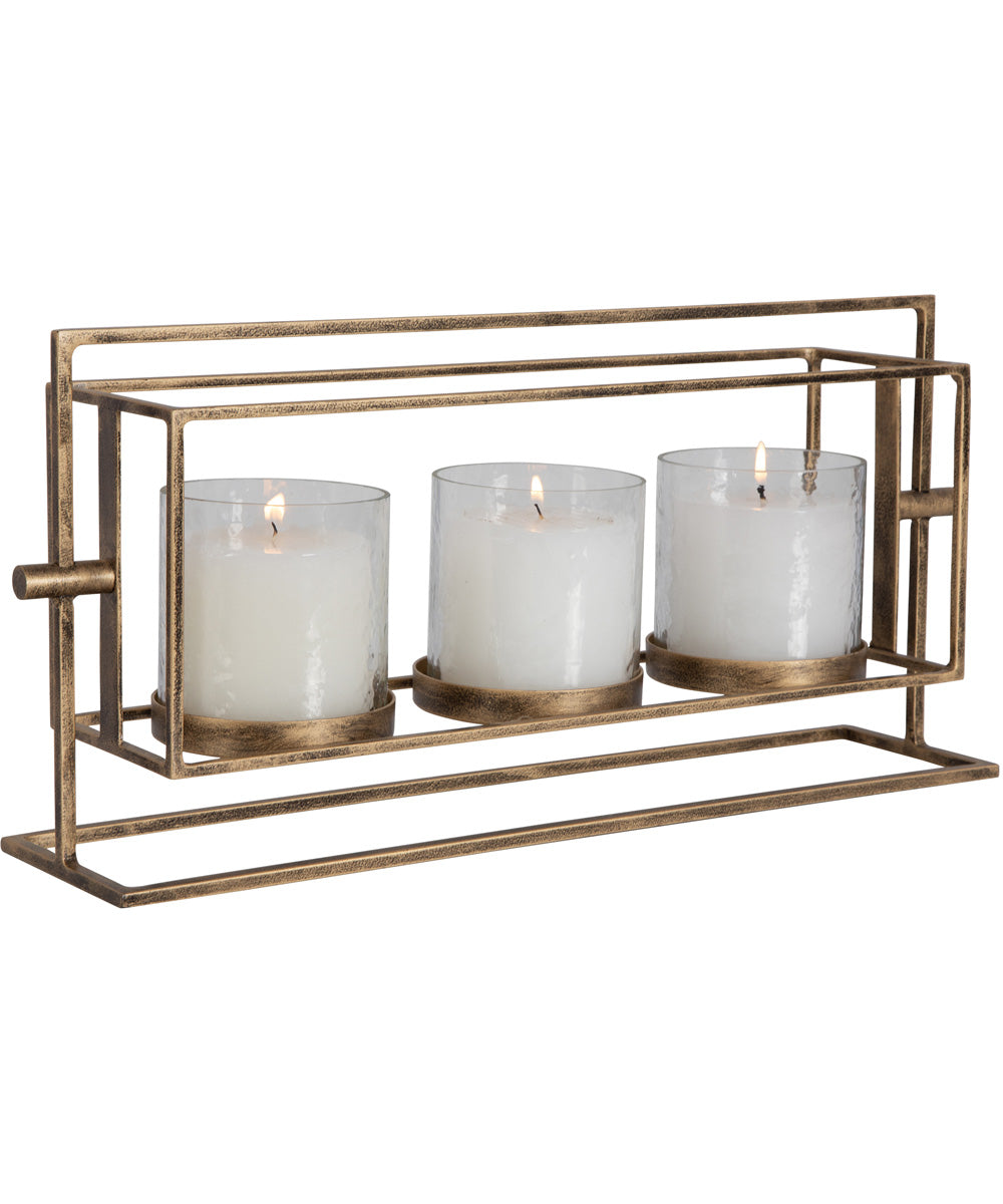 Wenman Gold Triple Candleholder