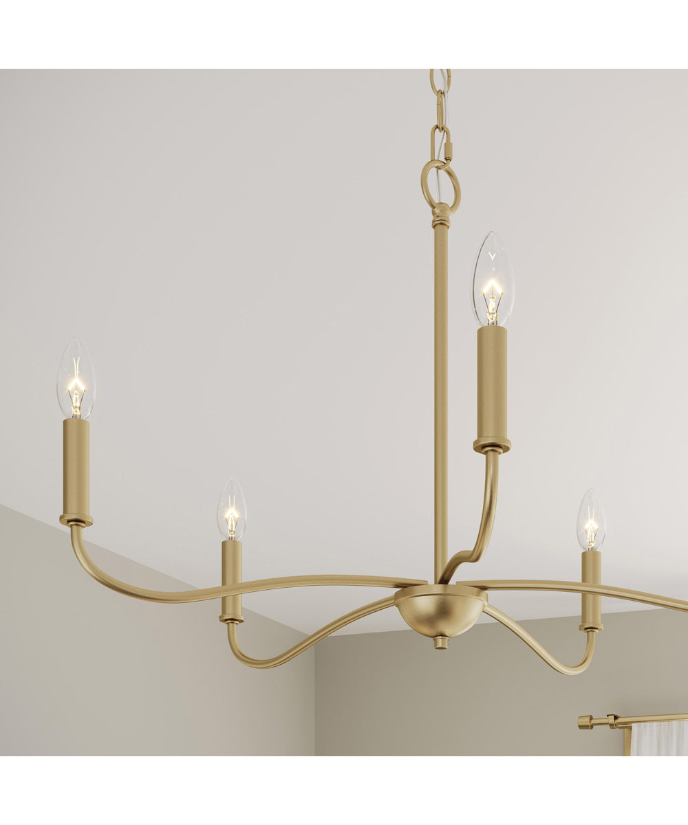 Ilia 5-Light Chandelier Brushed Gold