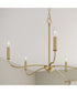 Ilia 5-Light Chandelier Brushed Gold