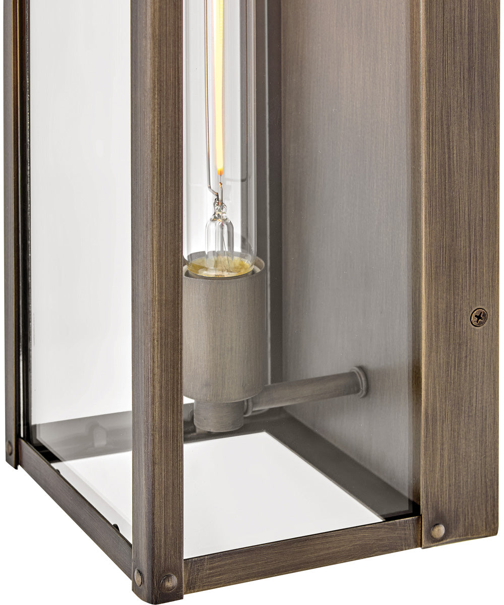 Max 1-Light Large Wall Mount Lantern in Burnished Bronze