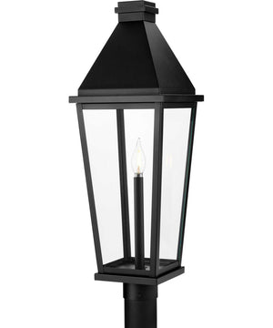 Richmond Hill 1-Light Clear Glass Modern Farmhouse Outdoor Post Light Textured Black