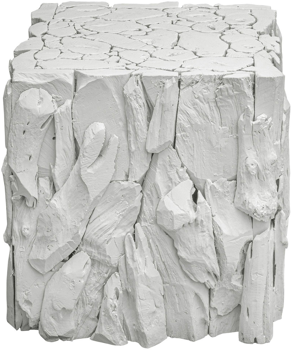 Teak Root White Bunching Cube