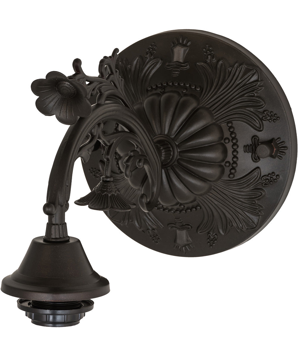 8" Wide Nightfall Wisteria Wall Sconce