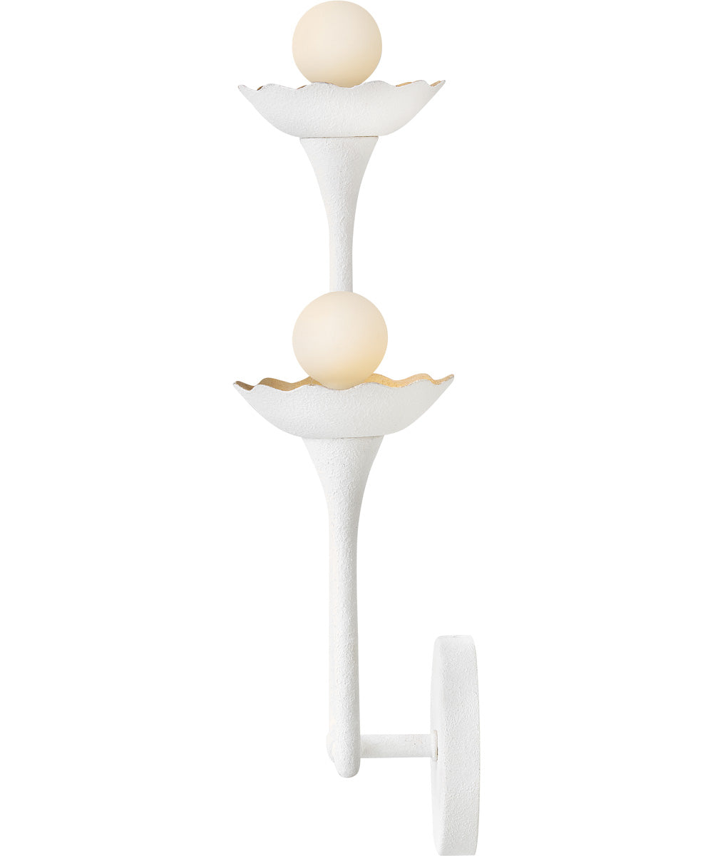 Darla 2-Light Medium Two Light Sconce in Textured Plaster