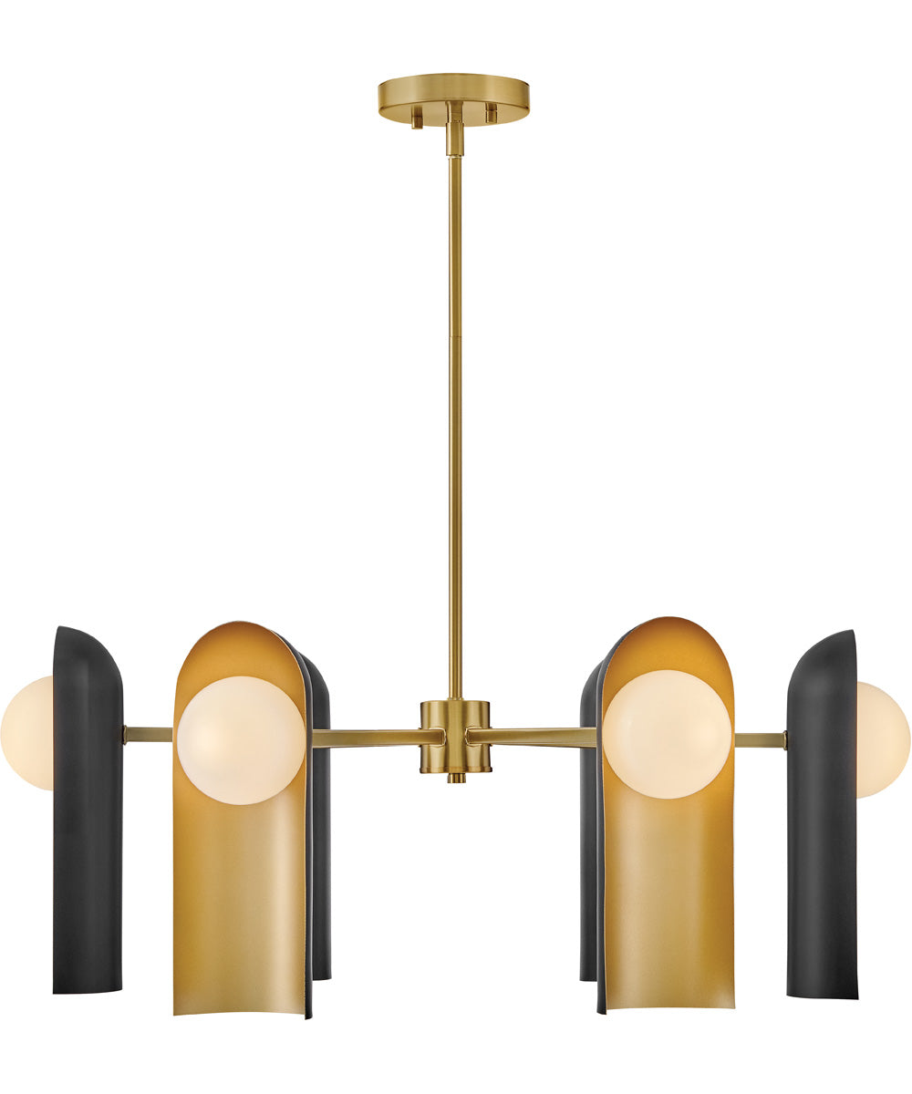 Zuri 6-Light Medium Single Tier in Lacquered Brass