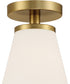 Palmyra 1 Light Semi Flush Brushed Gold