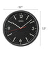 OPEN BOX Wall Clock Sano Metallic Black Glass Cover