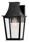 Georgetown Coastal Elements  1-Light Small Wall Mount Lantern in Black