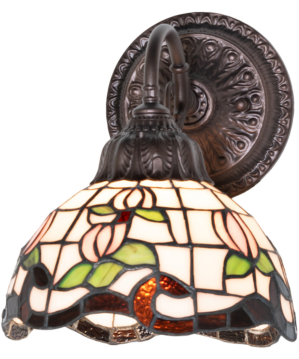 8" Wide Roseborder Wall Sconce