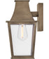 Georgetown Coastal Elements  1-Light Small Wall Mount Lantern in Burnished Bronze