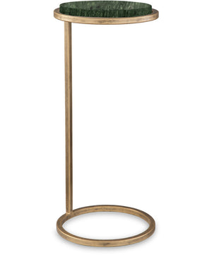Accent Table in Aged Gold with Honed Udaipur Green Marble