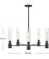 Shea 5-Light Medium Single Tier Chandelier in Black