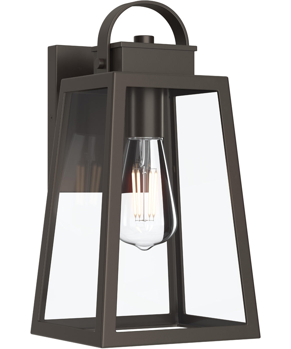 Hedry Medium Outdoor Wall Lantern with Clear Glass Panels Antique Bronze