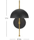 Lou 1-Light Medium Single Light Sconce in Black