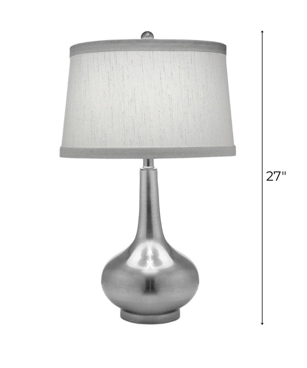 27"H 3-Way Table Lamp Antique Nickel