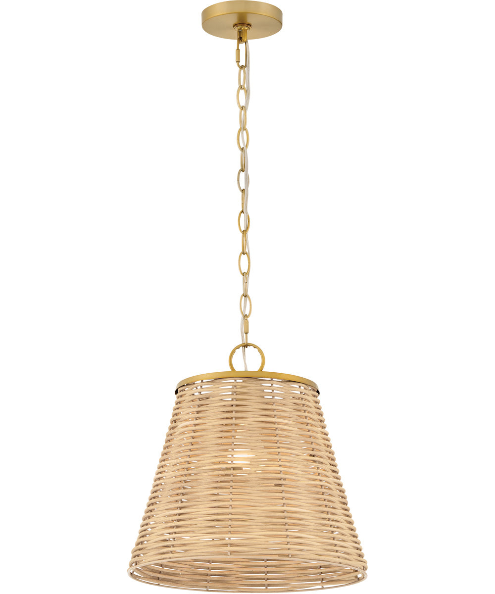Brynn 1-Light Medium Pendant in Lacquered Brass