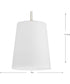 Clarion 1-Light Etched White Pendant P500429 Polished Nickel