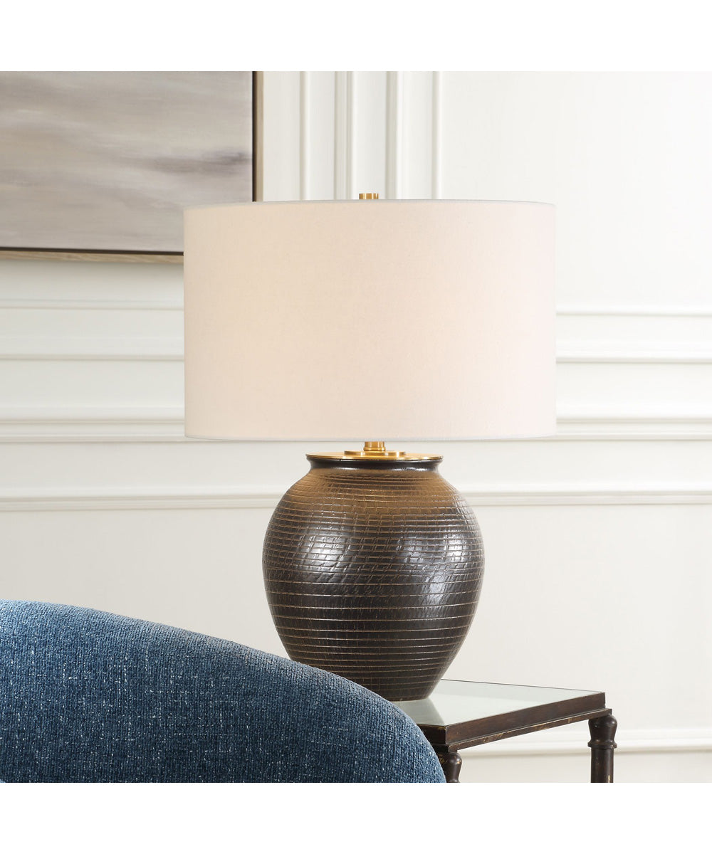 Hawkins Bronze Ribbed Table Lamp