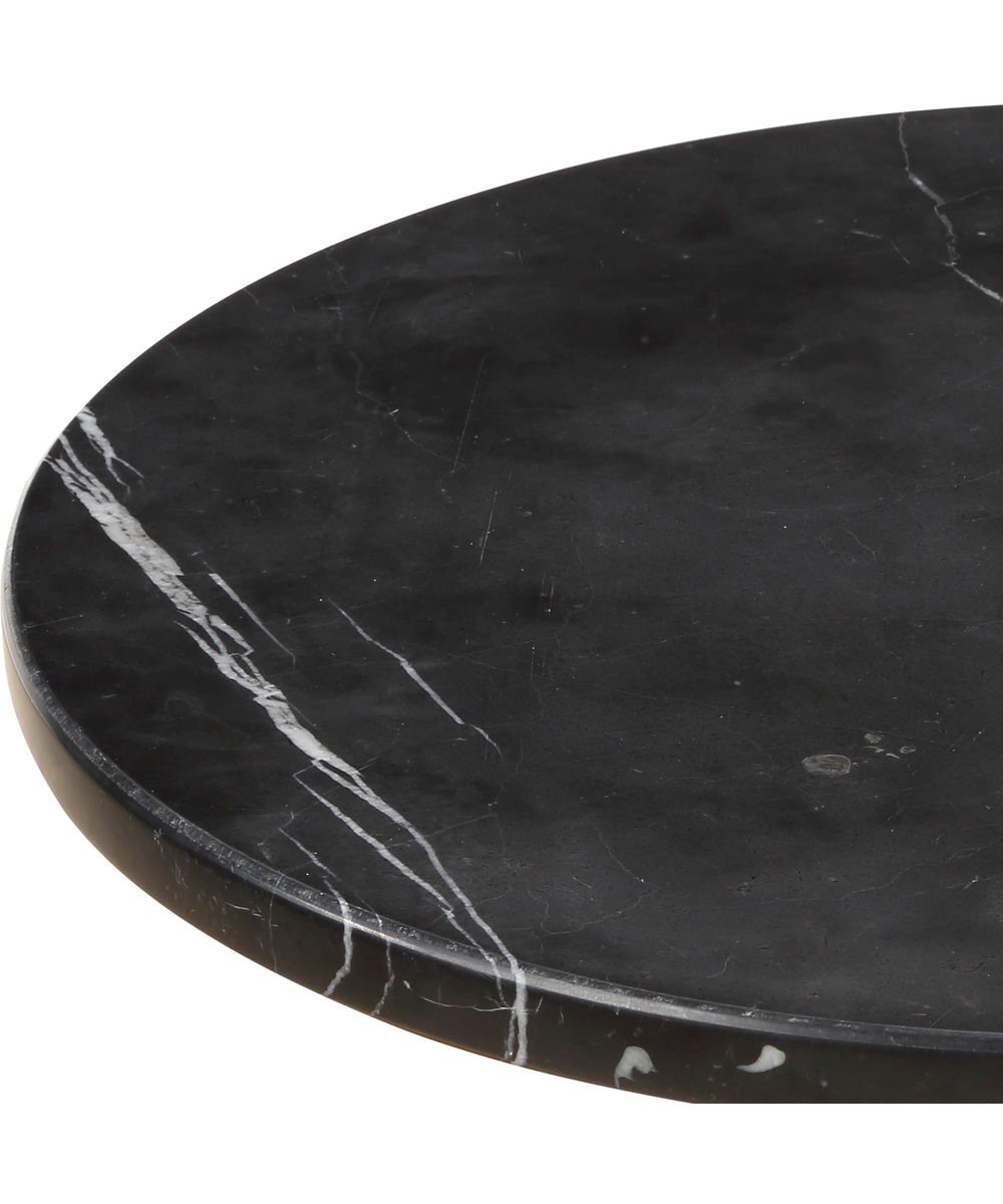 Rosston Black Marble Accent Table