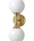Neve 2-Light Wall Sconce Natural Aged Brass
