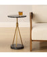 Rosston Black Marble Accent Table
