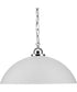 Classic Dome 1-Light Transitional Pendant Polished Chrome