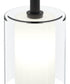 Mack 1-Light Pendant with Layered Glass Shade Matte Black