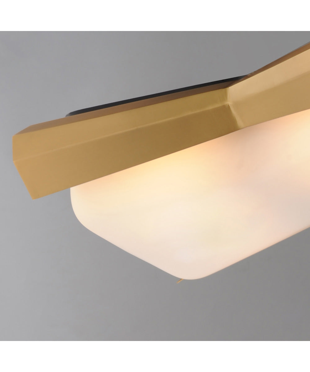 Rizzo 2-Light Flush Mount Black / Antique Brass