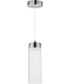 Highball Clear LED Pendant Satin Nickel