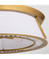 Gorham 4-light Flush Mount Brushed Brass|Clear|White
